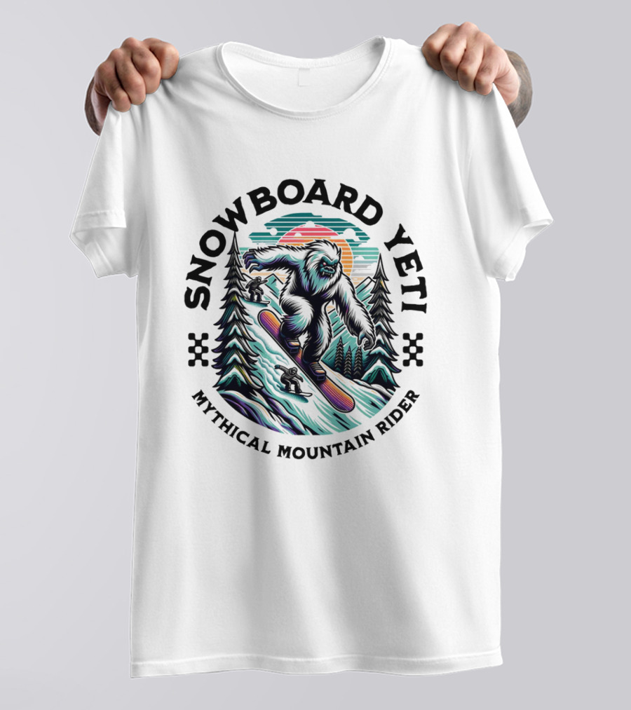 Snowboard Yeti Mythical Mountain Rider T-Shirt