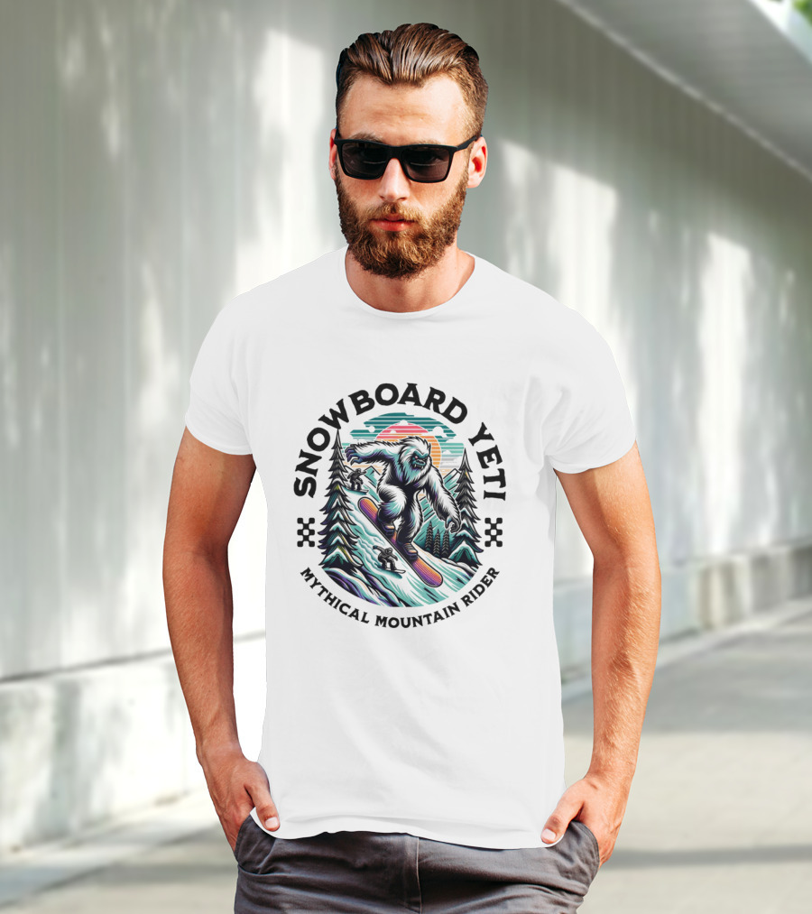 Snowboard Yeti Mythical Mountain Rider T-Shirt