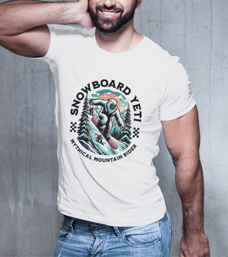 Snowboard Yeti Mythical Mountain Rider T-Shirt