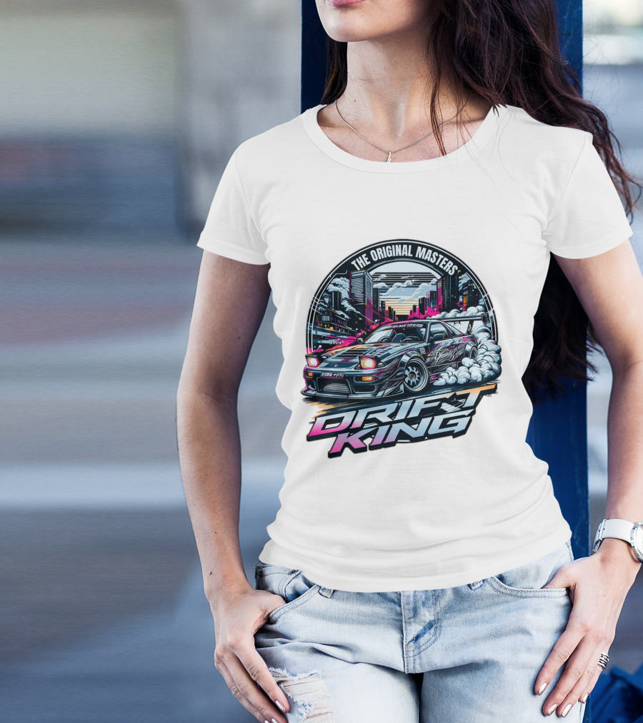 The Original Masters Drift King Vintage Street Racing Car Scene T-Shirt