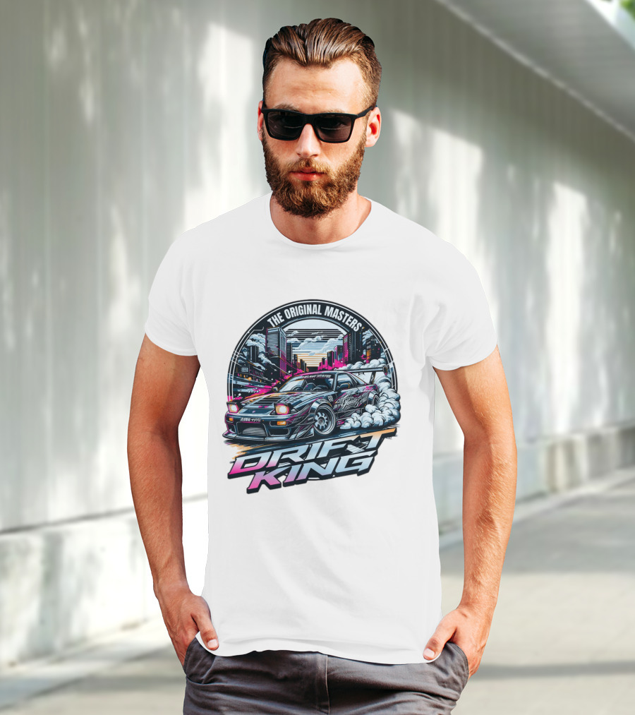 The Original Masters Drift King Vintage Street Racing Car Scene T-Shirt