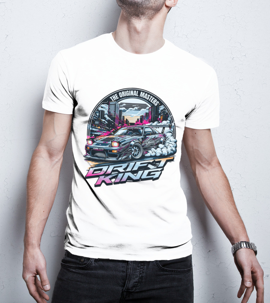The Original Masters Drift King Vintage Street Racing Car Scene T-Shirt