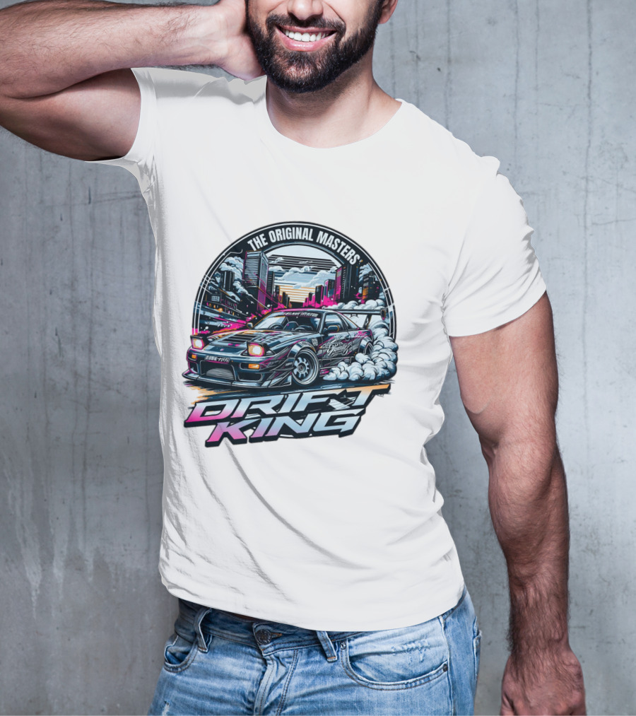 The Original Masters Drift King Vintage Street Racing Car Scene T-Shirt