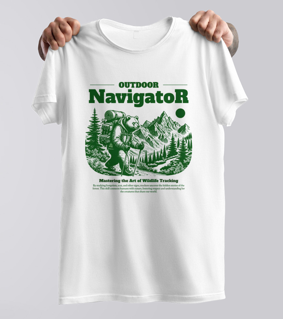 OUTDOOR Navigator Mastering The Art Of Wildlife Tracking T-Shirt