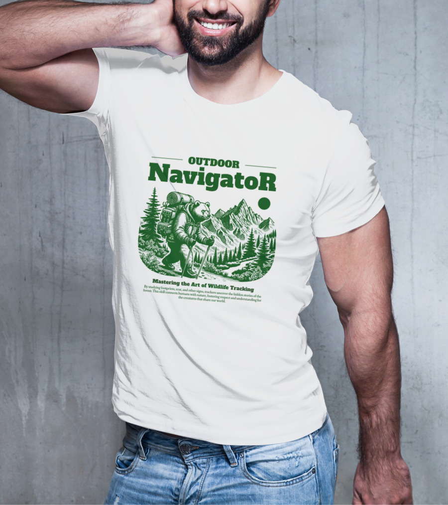 OUTDOOR Navigator Mastering The Art Of Wildlife Tracking T-Shirt