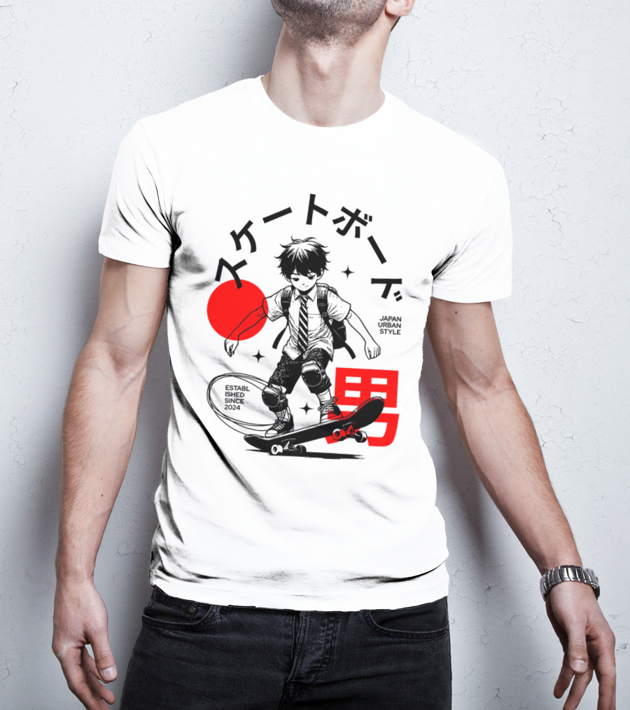 Skateboarde Japan Urban Style Established Since T-Shirt