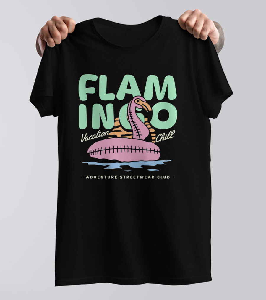 Flamingo Vacation Chill Adventure Streetwear Club T-Shirt