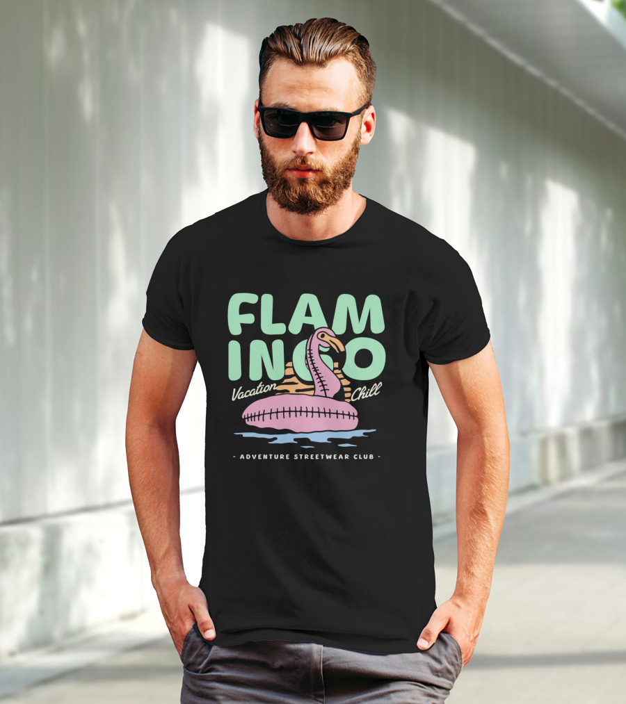 Flamingo Vacation Chill Adventure Streetwear Club T-Shirt