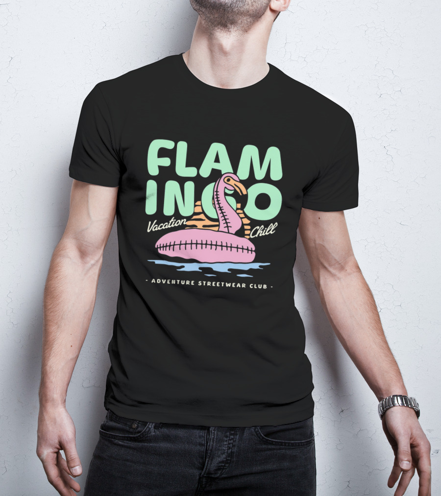 Flamingo Vacation Chill Adventure Streetwear Club T-Shirt
