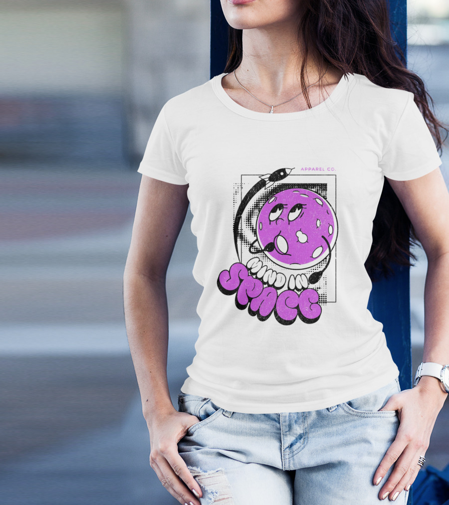 Mind In Space Apparel Co Cartoon Typographic Streetwear T-Shirt