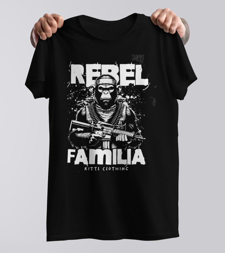 REBEL FAMILIA KITTEL CLOTHING Armed Ape T-Shirt