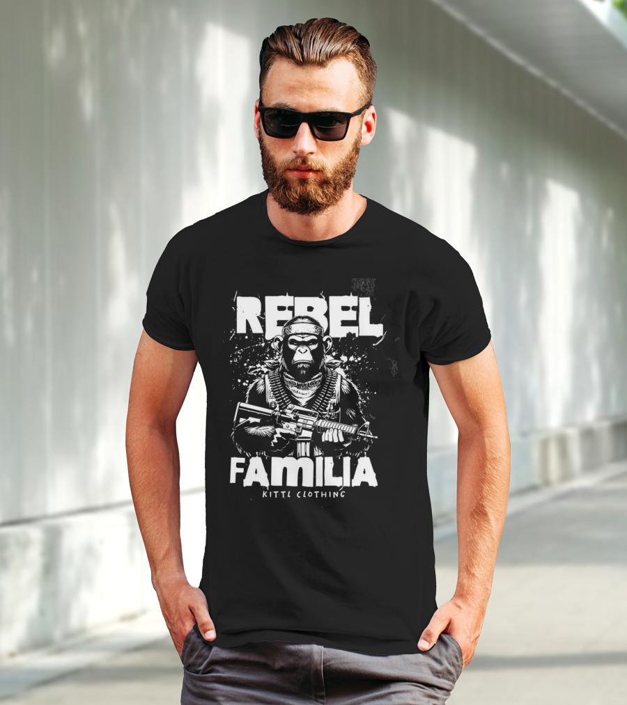 REBEL FAMILIA KITTEL CLOTHING Armed Ape T-Shirt