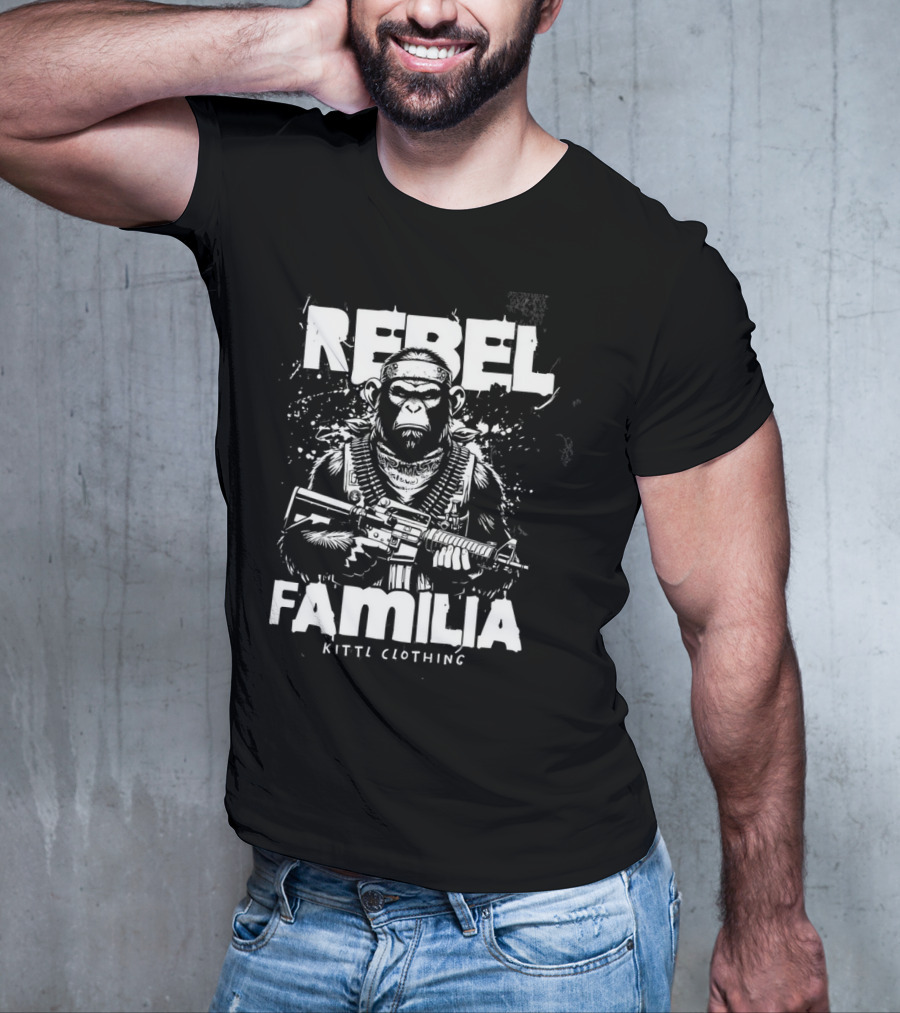 REBEL FAMILIA KITTEL CLOTHING Armed Ape T-Shirt