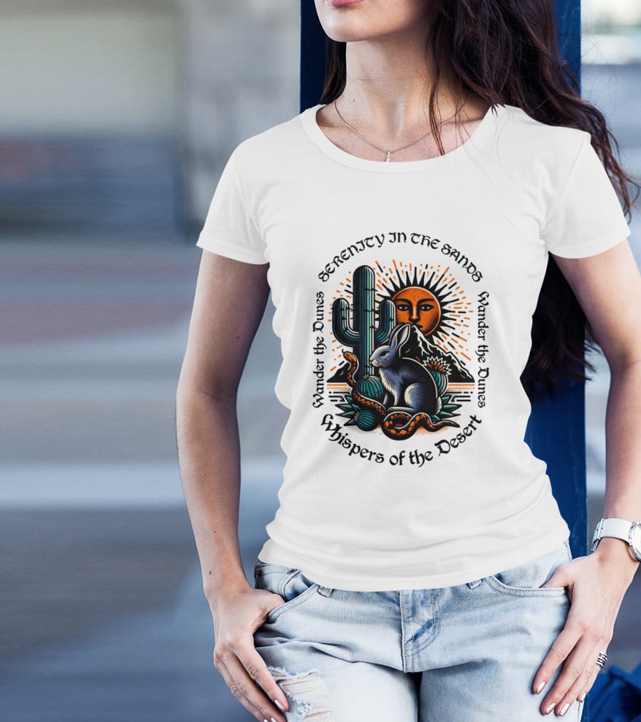 Serenity In The Sands Whispers Of The Desert Wander The Dunes T-Shirt
