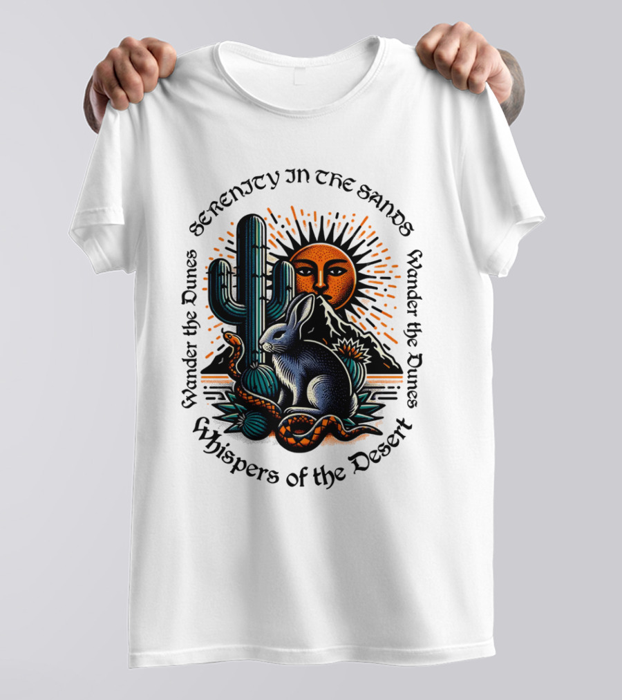Serenity In The Sands Whispers Of The Desert Wander The Dunes T-Shirt