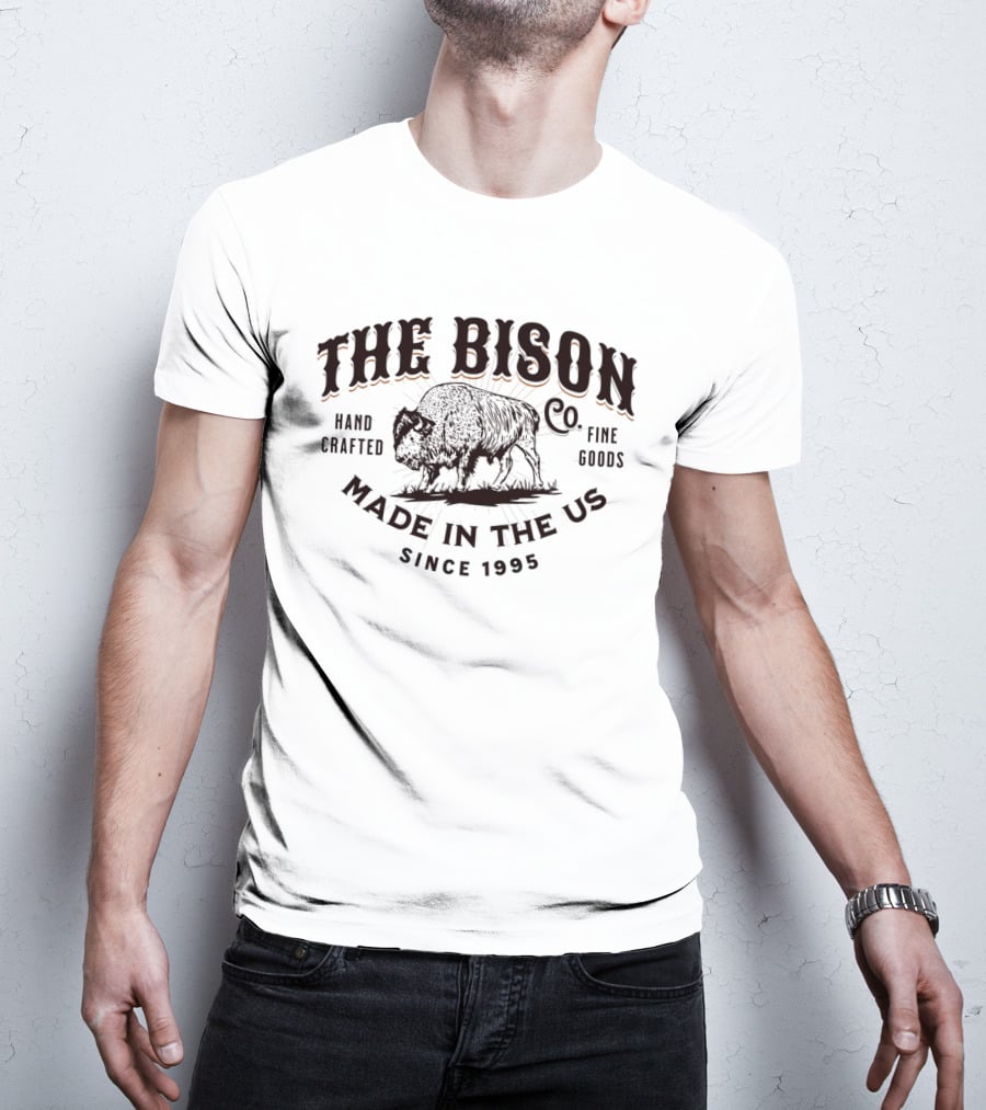 The Bison Co. Handcrafted Fine Goods Made In The US Since 1995 T-Shirt