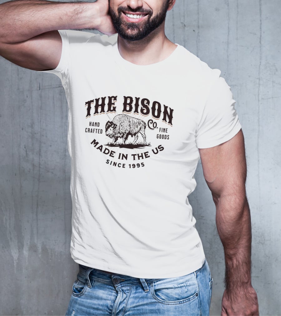 The Bison Co. Handcrafted Fine Goods Made In The US Since 1995 T-Shirt