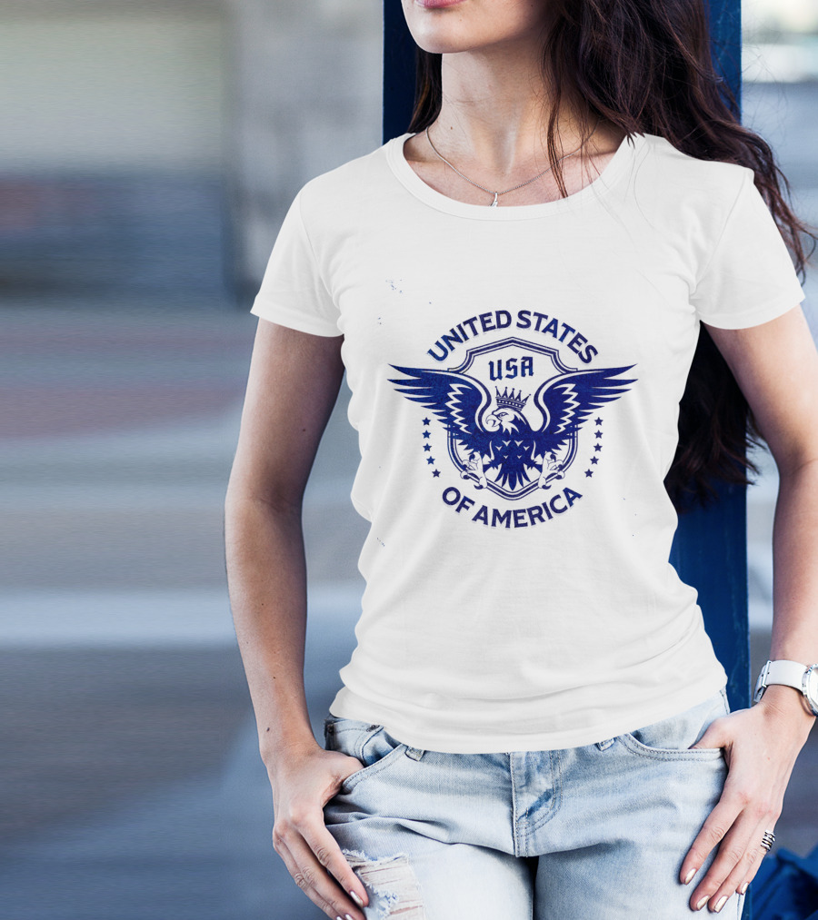 USA United States Of America Crowned Eagle Emblem T-Shirt