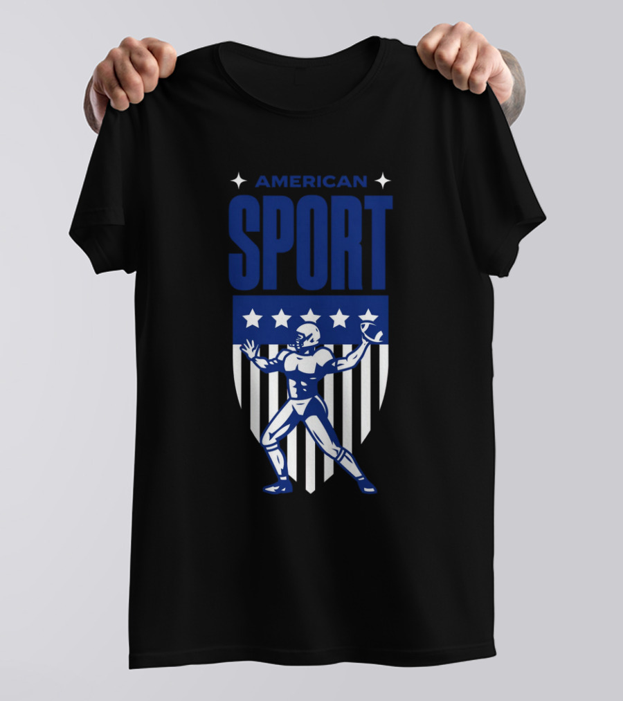 American Sport Football Icon Shield T-Shirt