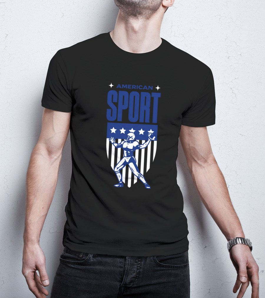 American Sport Football Icon Shield T-Shirt