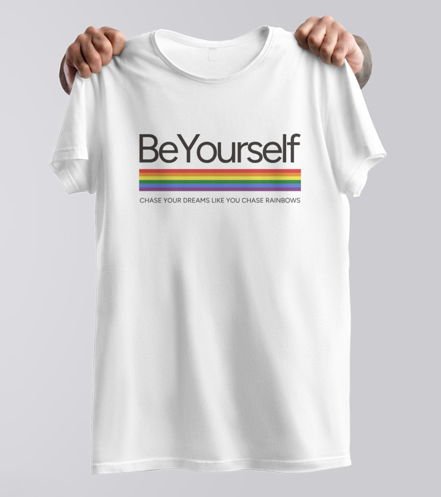Be Yourself Embrace Your Dreams Live Your Peace Rainbow T-Shirt