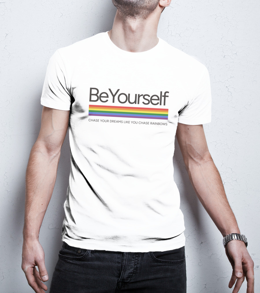 Be Yourself Embrace Your Dreams Live Your Peace Rainbow T-Shirt