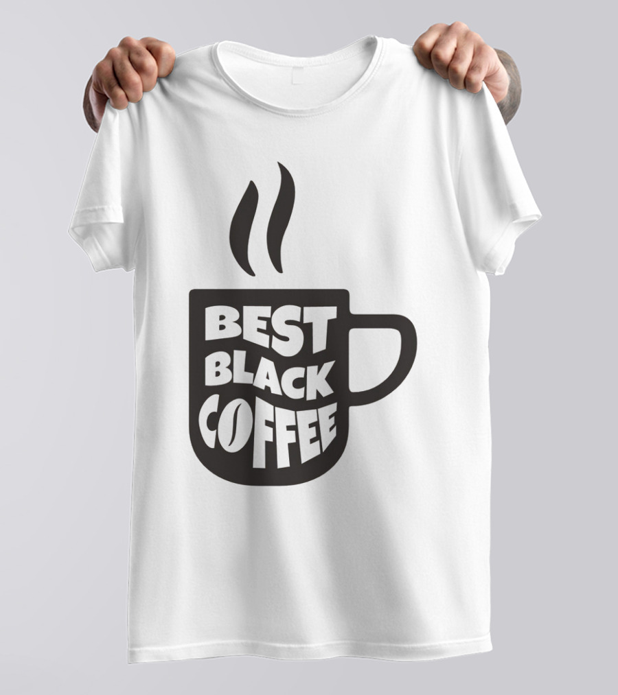 Best Black Coffee Cup With Steam T-Shirt