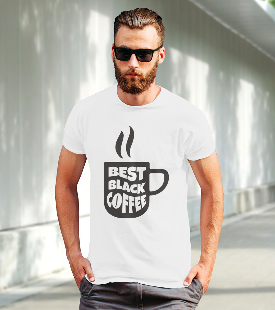Best Black Coffee Cup With Steam T-Shirt