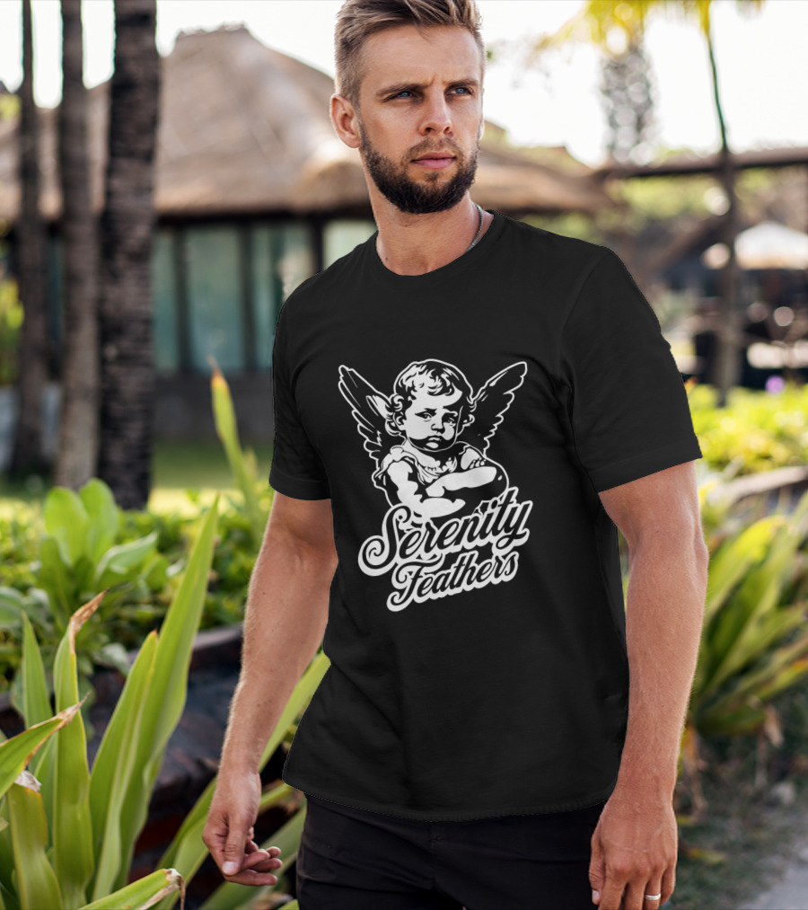 Serenity Feathers Angelic Wings Vintage T-Shirt