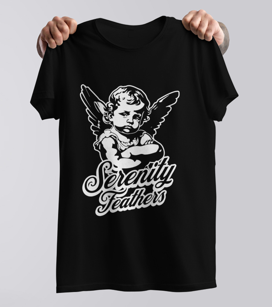 Serenity Feathers Angelic Wings Vintage T-Shirt