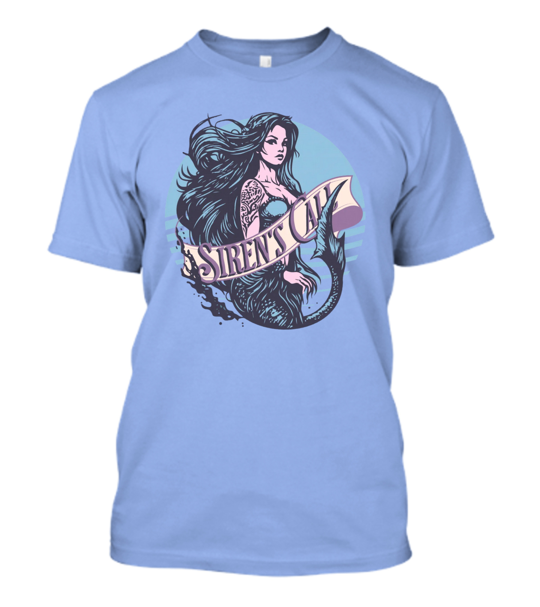 Siren's Call Mermaid Tattoo Ocean Waves T-Shirt
