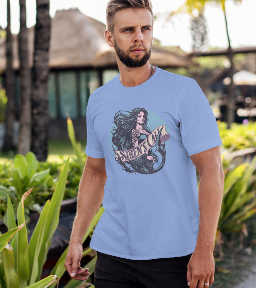 Siren's Call Mermaid Tattoo Ocean Waves T-Shirt