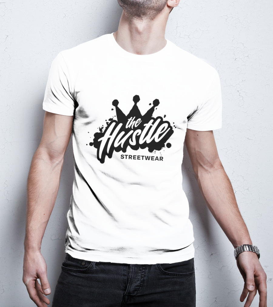 The Hustle Streetwear Crown Splatter T-Shirt