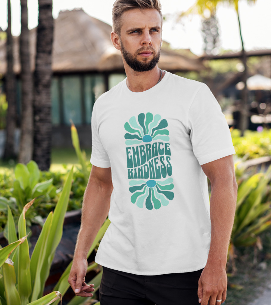 Embrace Kindness Groovy Floral T-Shirt