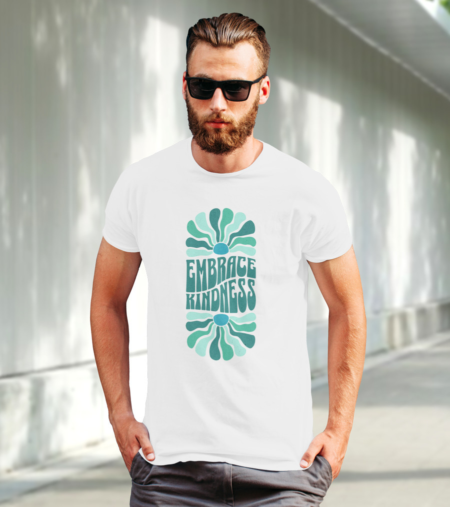 Embrace Kindness Groovy Floral T-Shirt