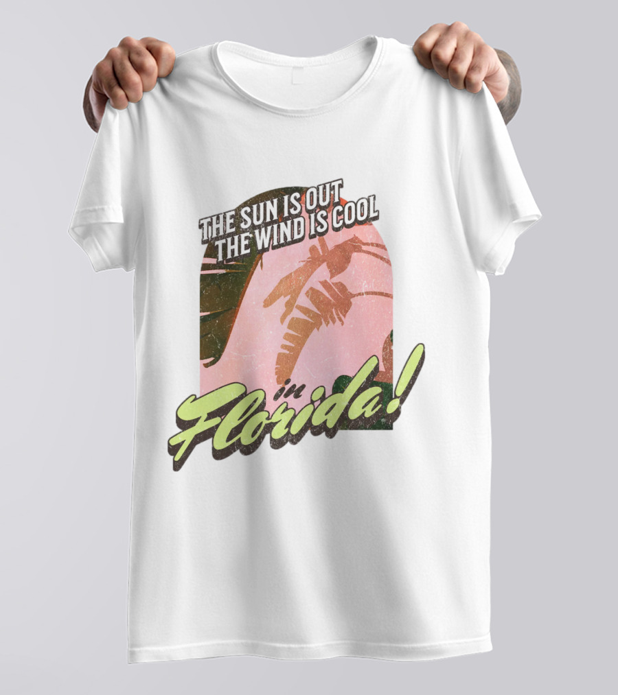 The Sun Is Out The Wind Is Cool In Florida Floridian Palm T-Shirt