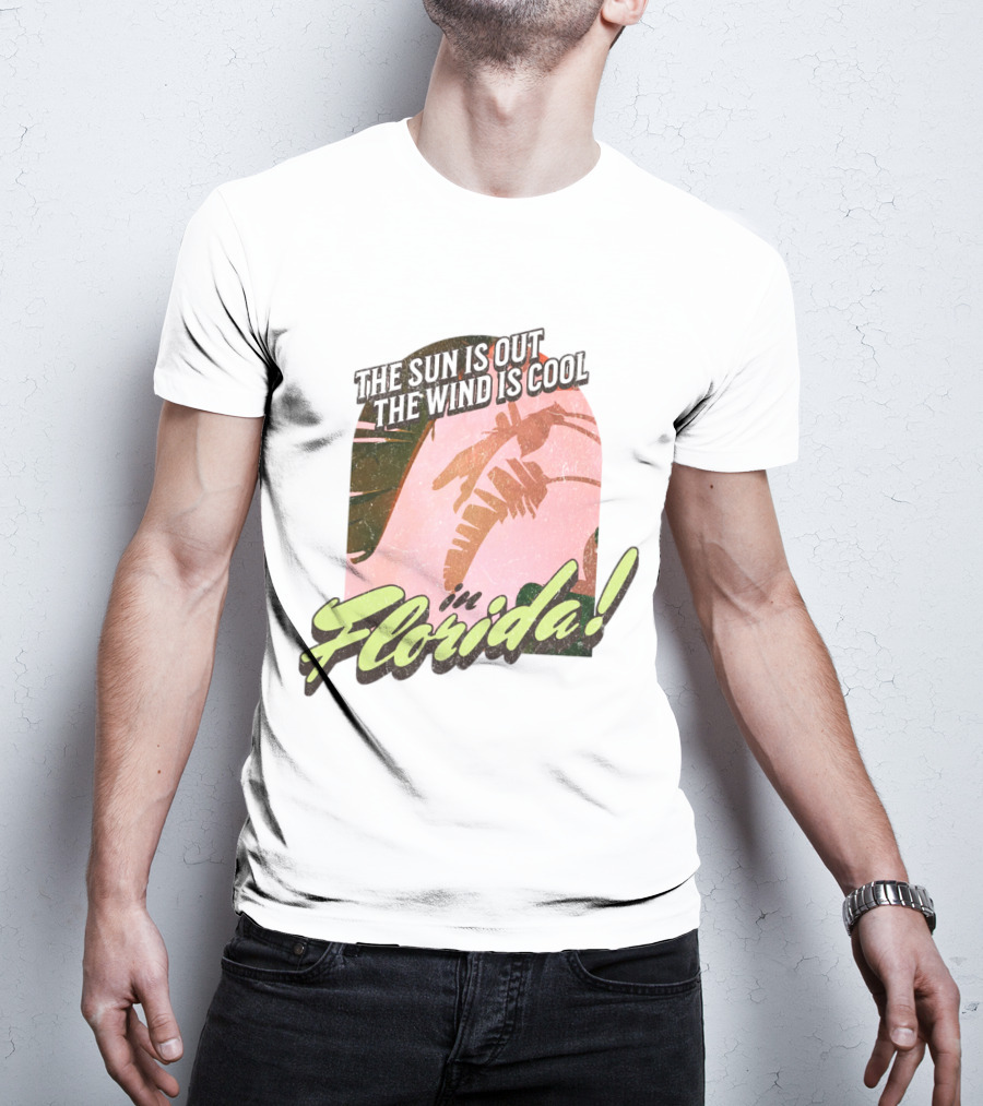 The Sun Is Out The Wind Is Cool In Florida Floridian Palm T-Shirt