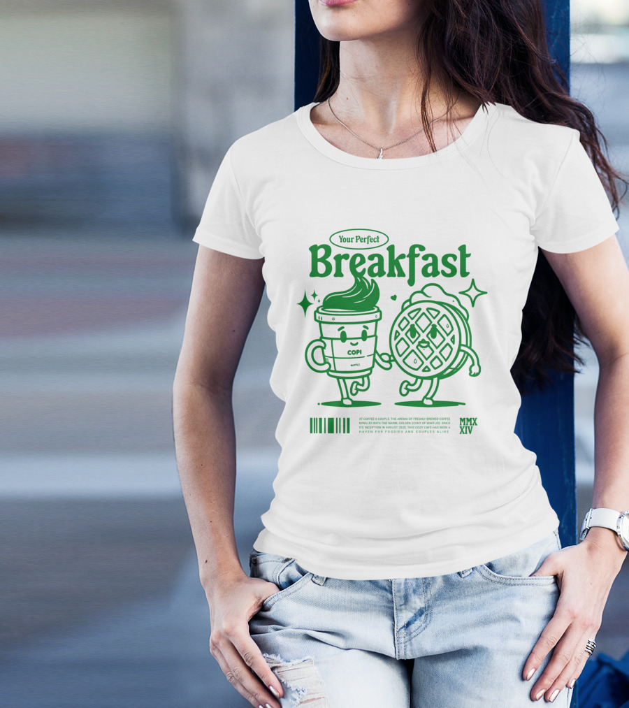 Your Perfect Breakfast Coffee And Waffle Friendship MMXIV T-Shirt