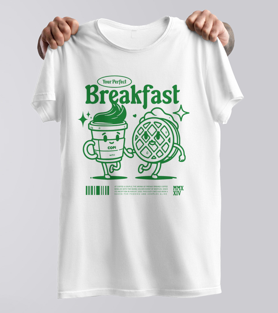 Your Perfect Breakfast Coffee And Waffle Friendship MMXIV T-Shirt