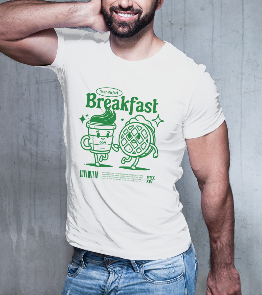 Your Perfect Breakfast Coffee And Waffle Friendship MMXIV T-Shirt