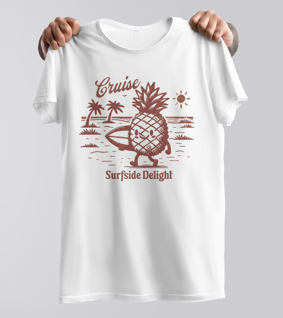 Cruise Surfside Delight Pineapple Surfer Tropical Oasis T-Shirt