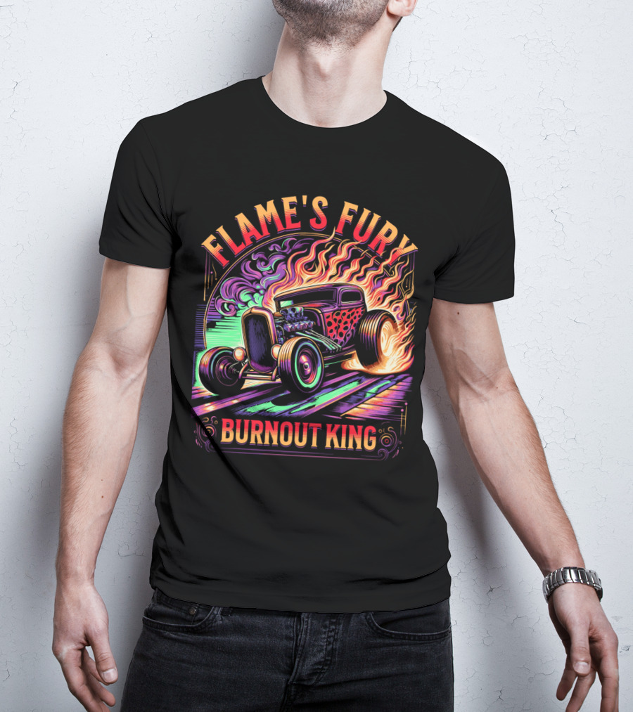 FLAME'S FURY BURNOUT KING T-Shirt