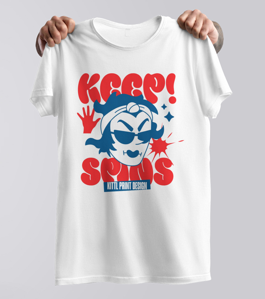Keep Spins Kittl Print T-Shirt