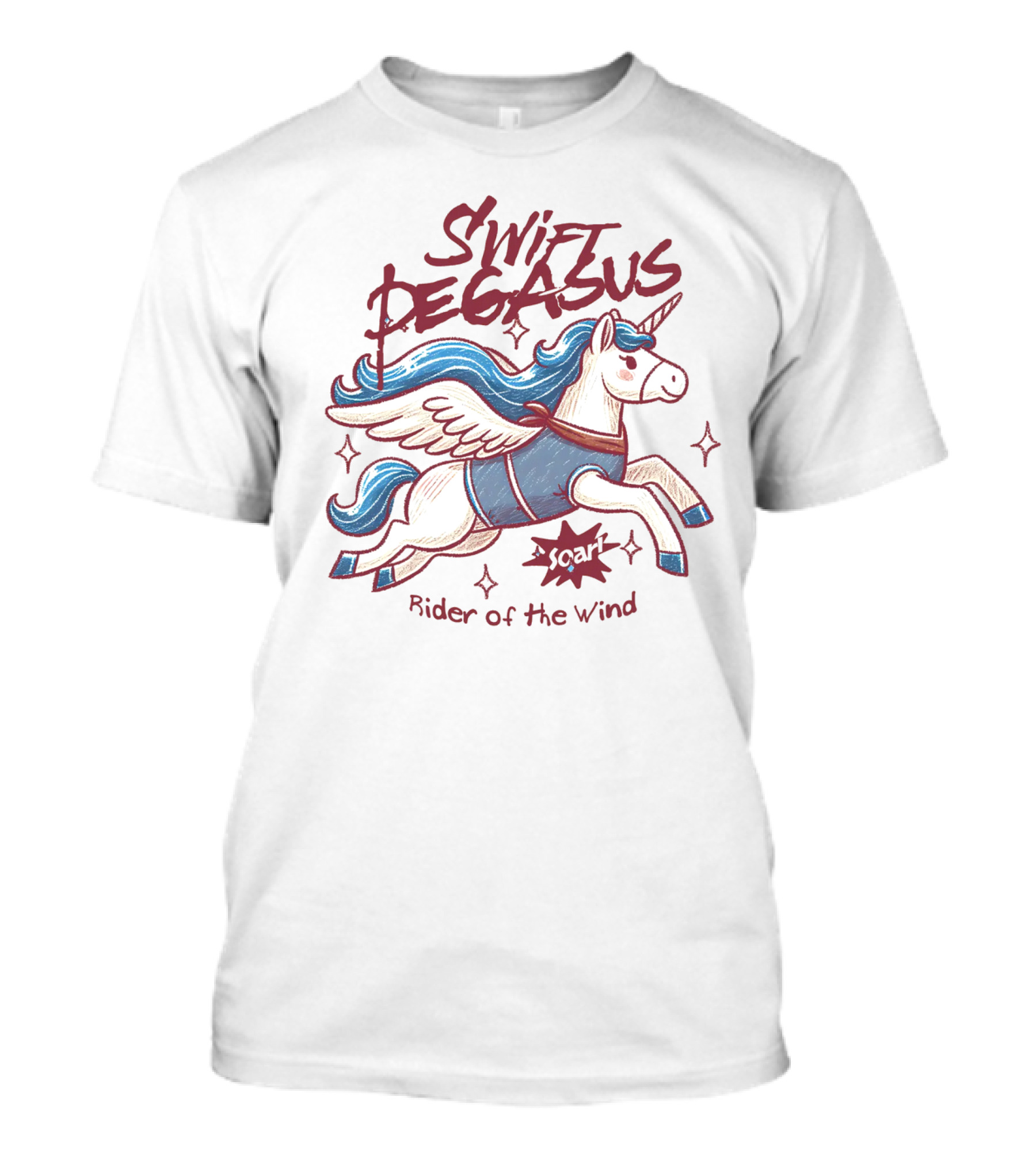 Swift Pegasus Soar Rider Of The Wind T-Shirt