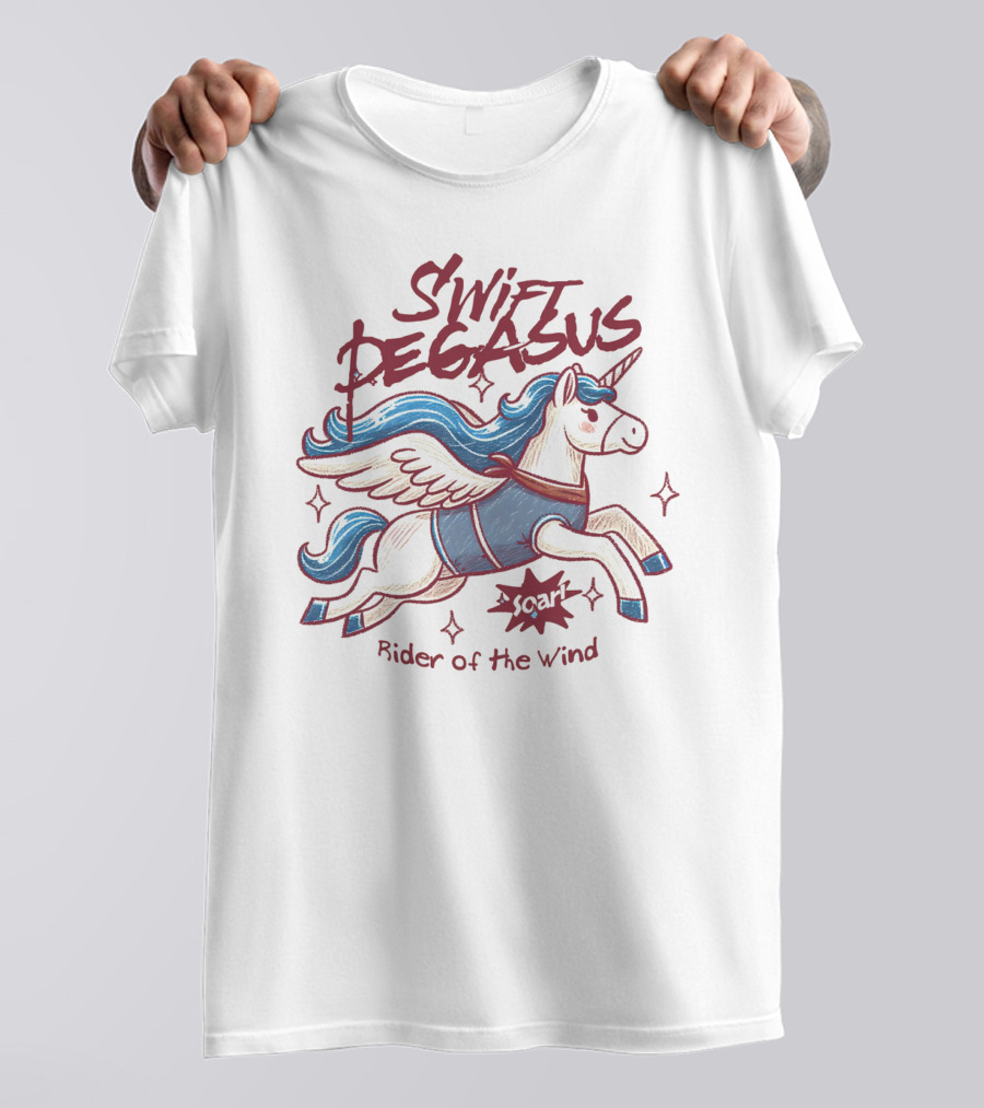 Swift Pegasus Soar Rider Of The Wind T-Shirt