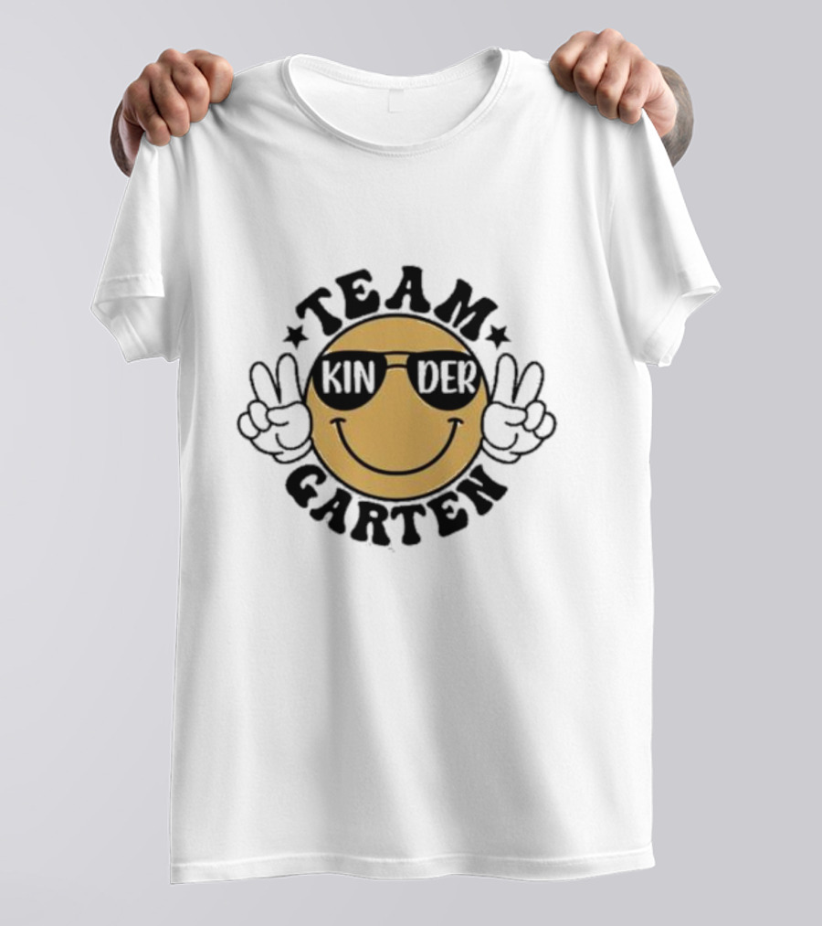 Team Kindergarten Smiley Sunglasses Peace T-Shirt
