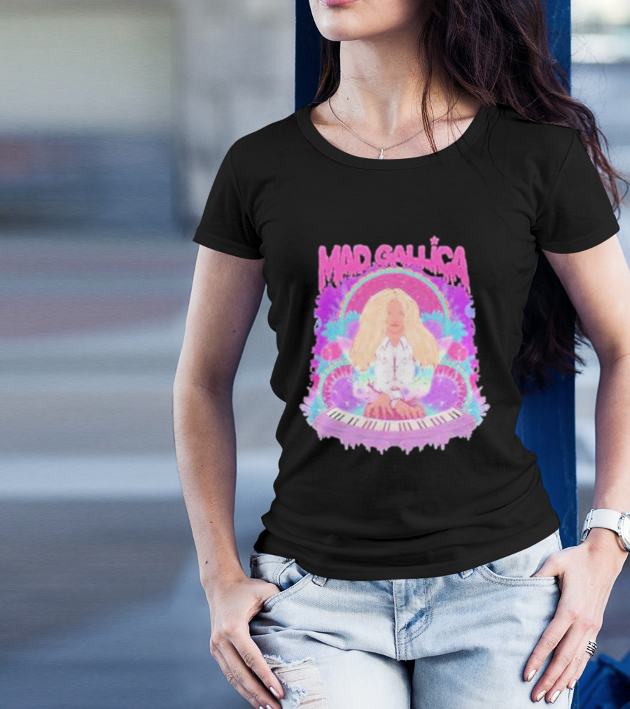 MAD GALLICA PINK RETRO PSYCHEDELIC KEYBOARD T-Shirt