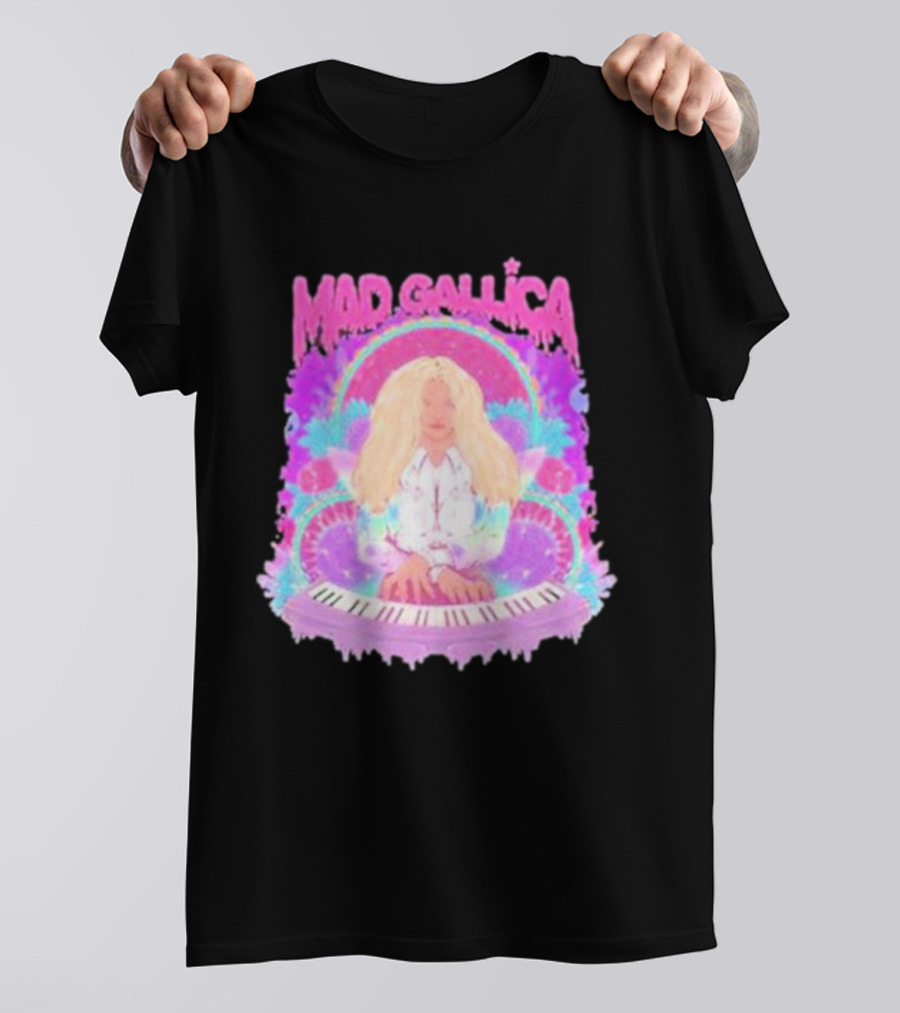 MAD GALLICA PINK RETRO PSYCHEDELIC KEYBOARD T-Shirt
