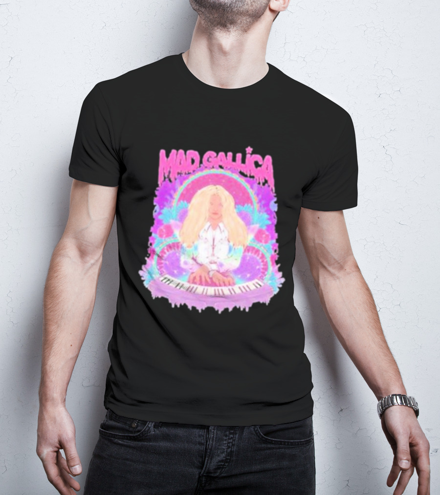 MAD GALLICA PINK RETRO PSYCHEDELIC KEYBOARD T-Shirt
