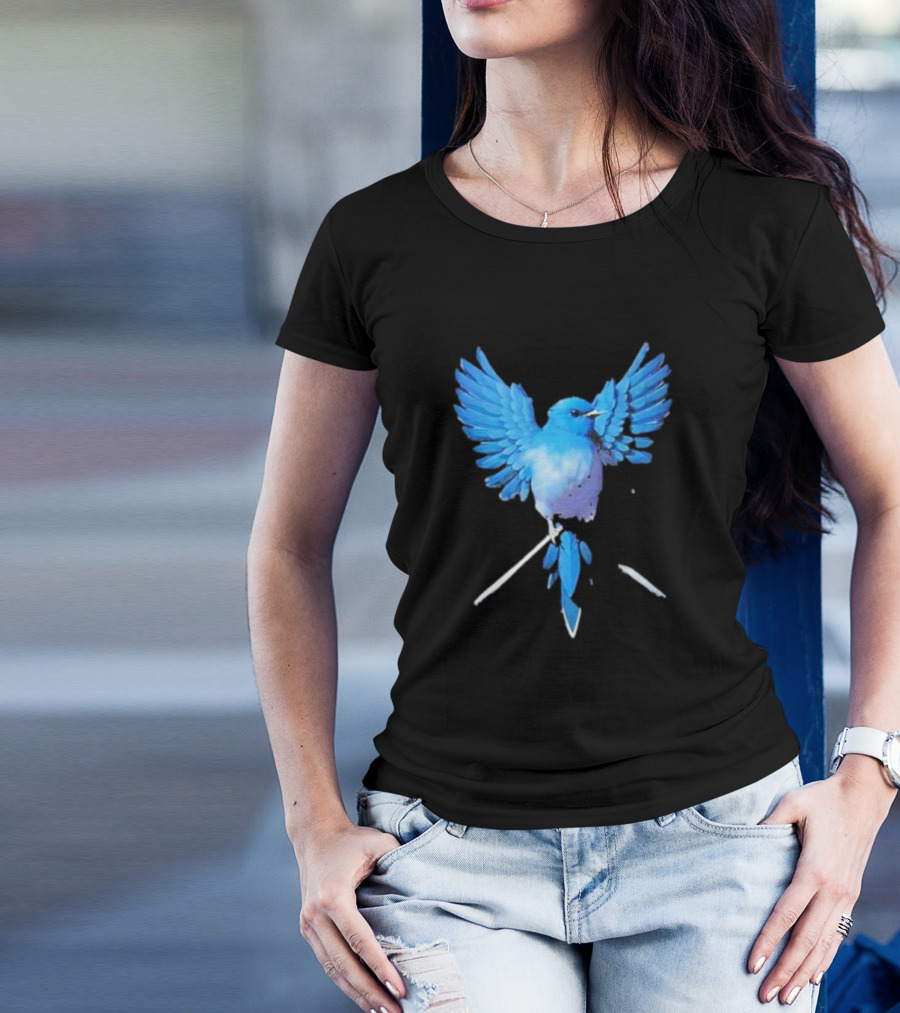 Blue Bird With Outstretched Wings T-Shirt